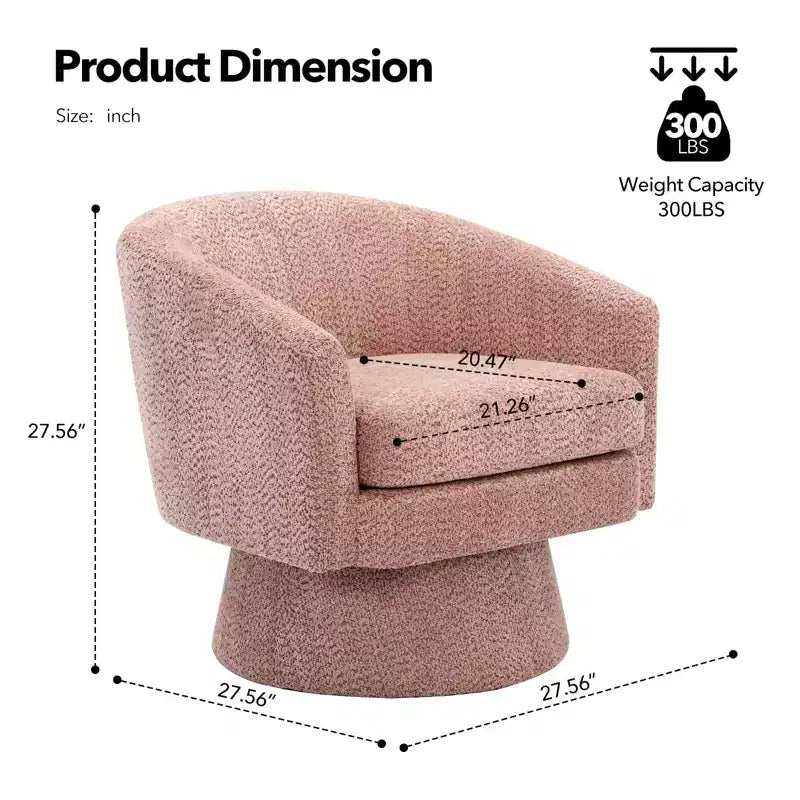 Fauteuil pivotant, Fauteuil de lecture pivotant en chenille à 360°, Fauteuil de salon moderne avec espace de rangement