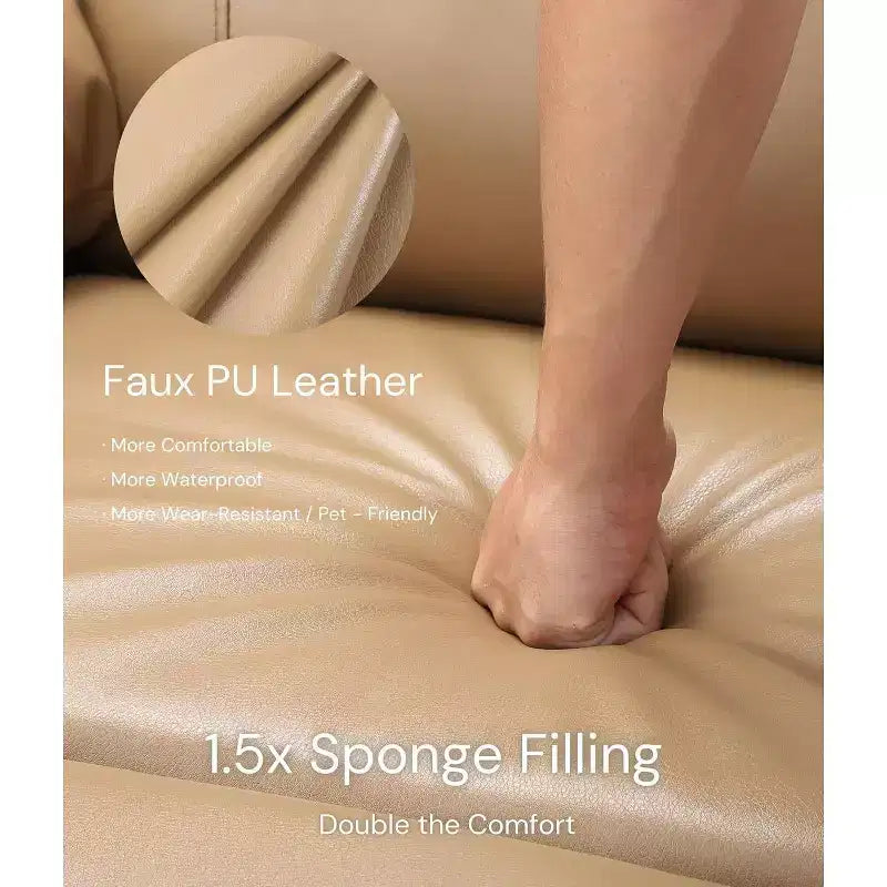 Fauteuil inclinable manuel surdimensionné Acekool, fauteuil en similicuir avec coussin épais pour salon et chambre à coucher, confort spacieux et décontracté