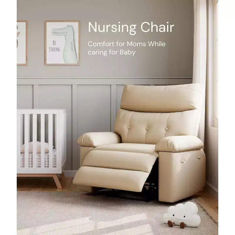Fauteuil inclinable manuel surdimensionné Acekool, fauteuil en similicuir avec coussin épais pour salon et chambre à coucher, confort spacieux et décontracté
