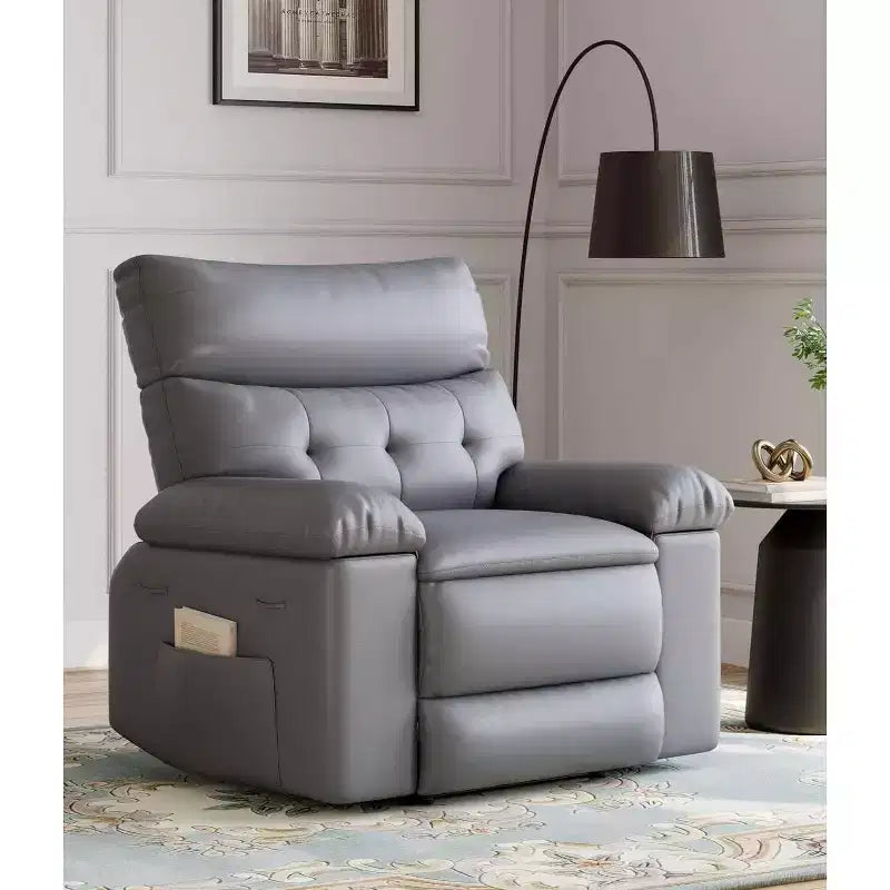 Fauteuil inclinable manuel surdimensionné Acekool, fauteuil en similicuir avec coussin épais pour salon et chambre à coucher, confort spacieux et décontracté