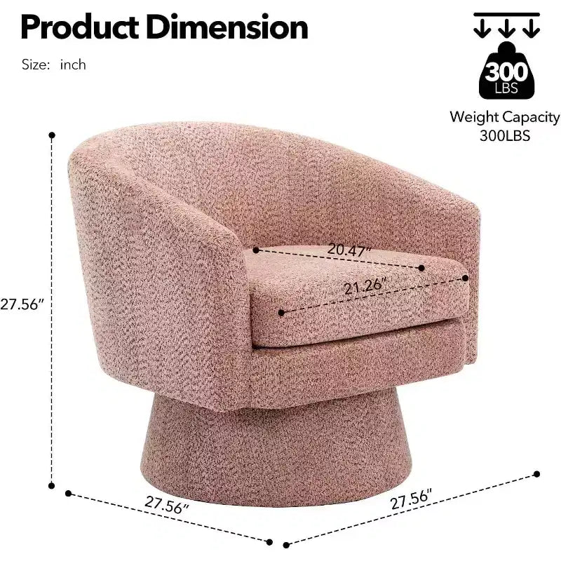 Fauteuil pivotant, fauteuil de lecture pivotant en chenille à 360°, fauteuil de salon moderne avec espace de rangement pour salon et chambre à coucher