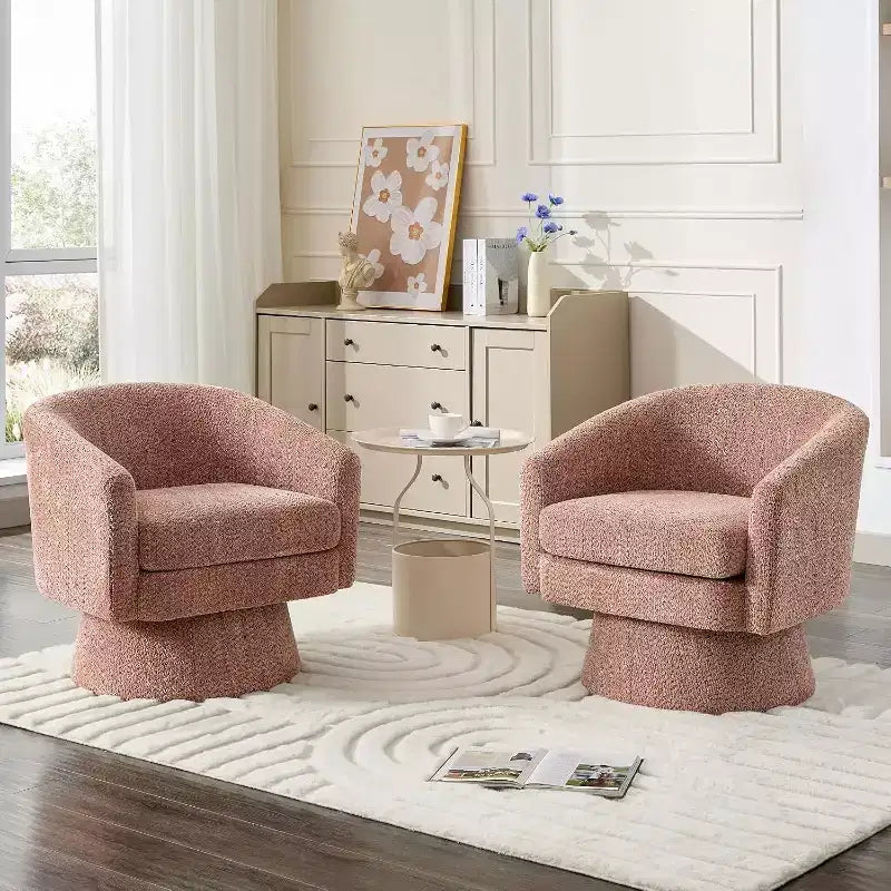 Fauteuil pivotant, fauteuil de lecture pivotant en chenille à 360°, fauteuil de salon moderne avec espace de rangement pour salon et chambre à coucher