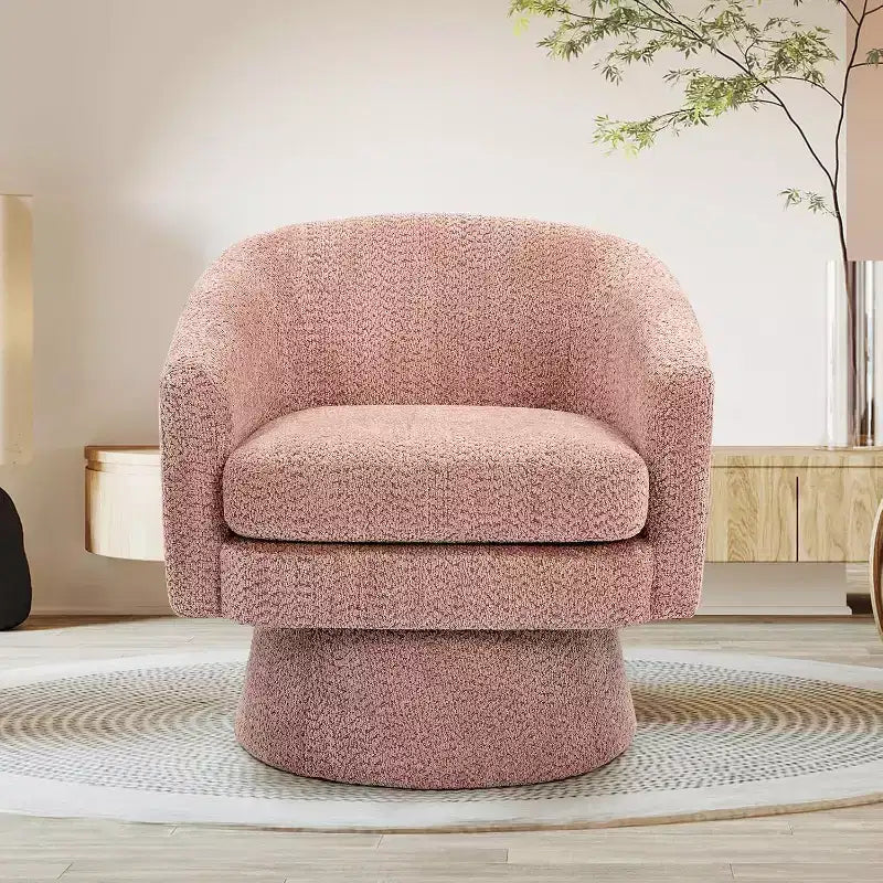 Fauteuil pivotant, fauteuil de lecture pivotant en chenille à 360°, fauteuil de salon moderne avec espace de rangement pour salon et chambre à coucher