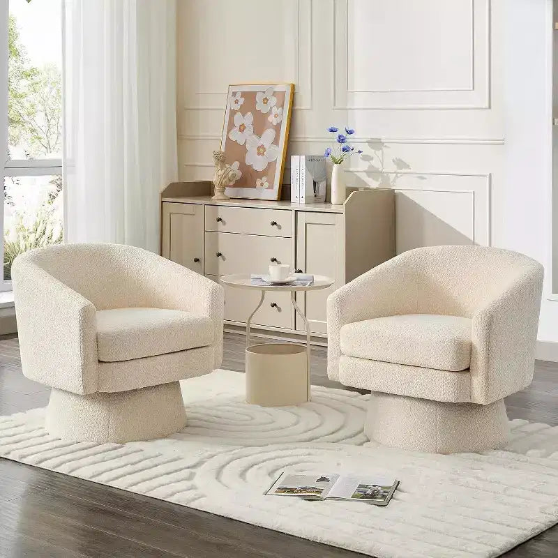 Fauteuil pivotant, fauteuil de lecture pivotant en chenille à 360°, fauteuil de salon moderne avec espace de rangement pour salon et chambre à coucher