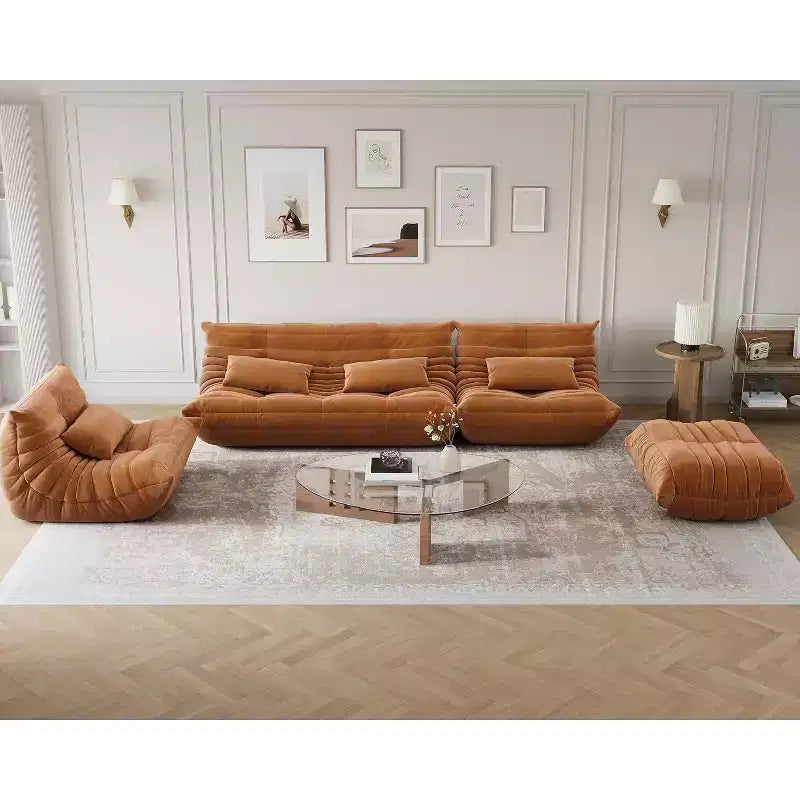 Canapé modulable, Pouf géant avec assise profonde, Canapés rembourrés pour Salon Chambre, Chambre, Appartement