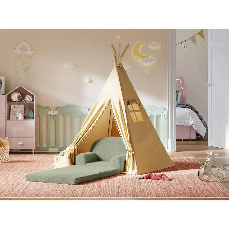 COZONY Canapé 2 en 1, canapé pliable pour enfant, fauteuil en mousse