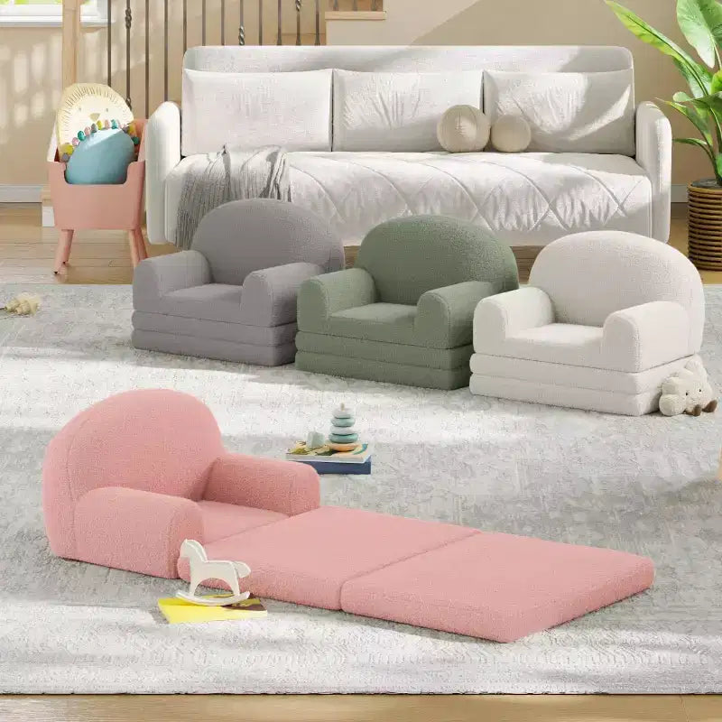 COZONY Canapé 2 en 1, canapé pliable pour enfant, fauteuil en mousse