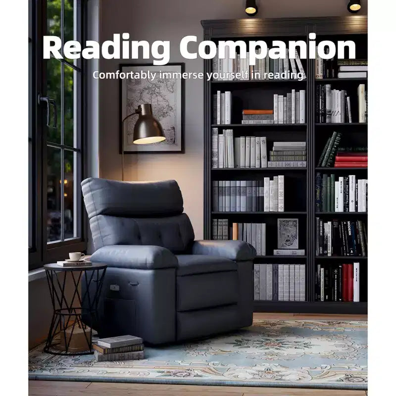 Fauteuil inclinable, pivotant et à bascule surdimensionné, en similicuir PU, manuel avec accoudoirs et dossier confortables, canapé simple pour salon, chambre à coucher