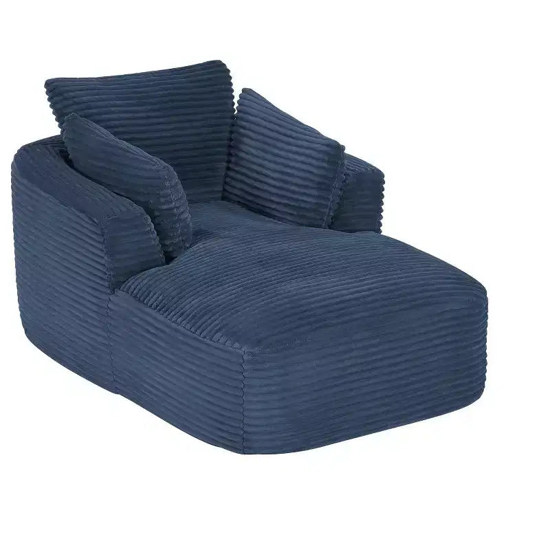 Canapé simple entièrement compressé, fauteuil inclinable en velours côtelé à gros grain ultra doux, canapé-lit avec coussin d'assise à ressorts, aucun assemblage requis