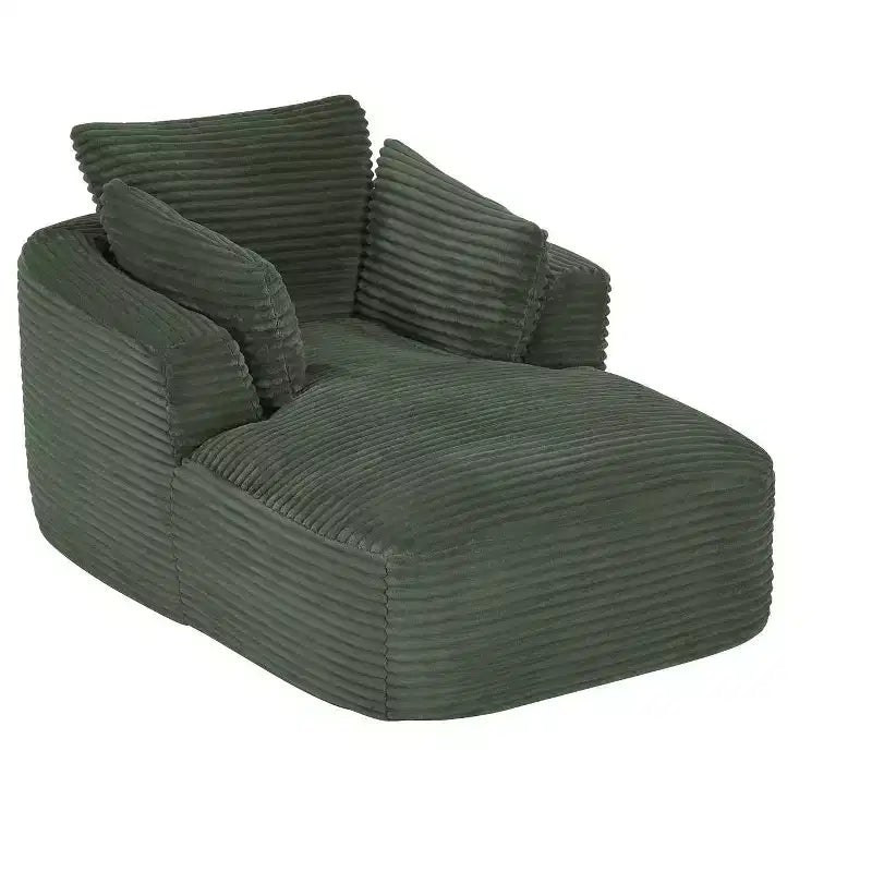 Canapé simple entièrement compressé, fauteuil inclinable en velours côtelé à gros grain ultra doux, canapé-lit avec coussin d'assise à ressorts, aucun assemblage requis