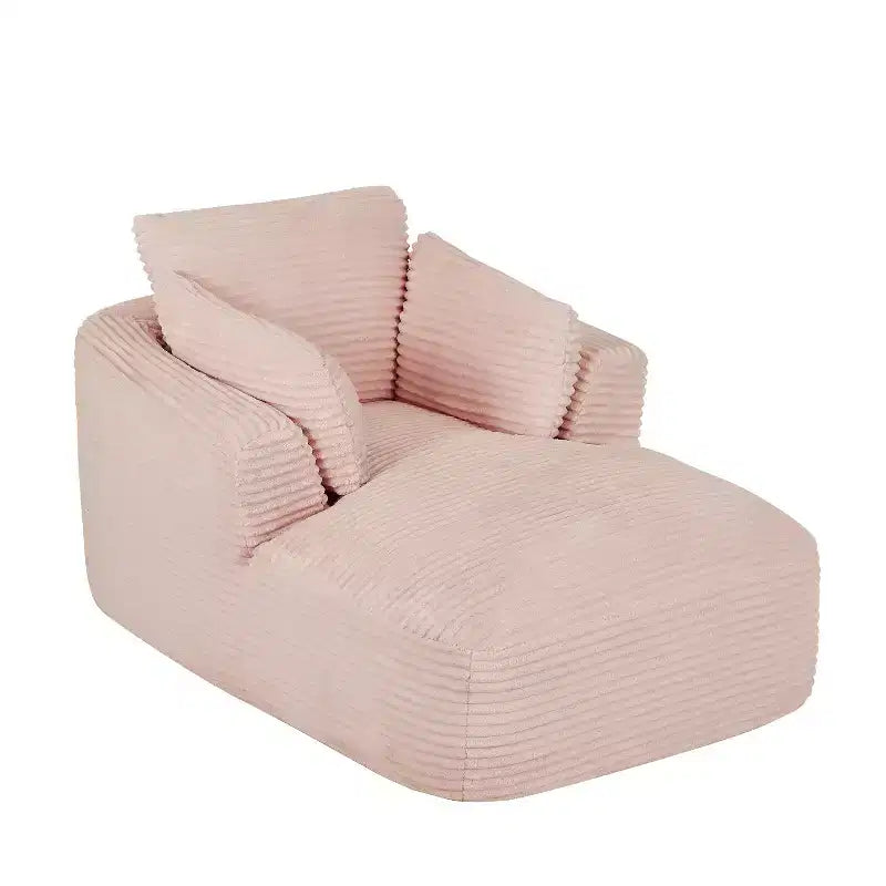 Canapé simple entièrement compressé, fauteuil inclinable en velours côtelé à gros grain ultra doux, canapé-lit avec coussin d'assise à ressorts, aucun assemblage requis