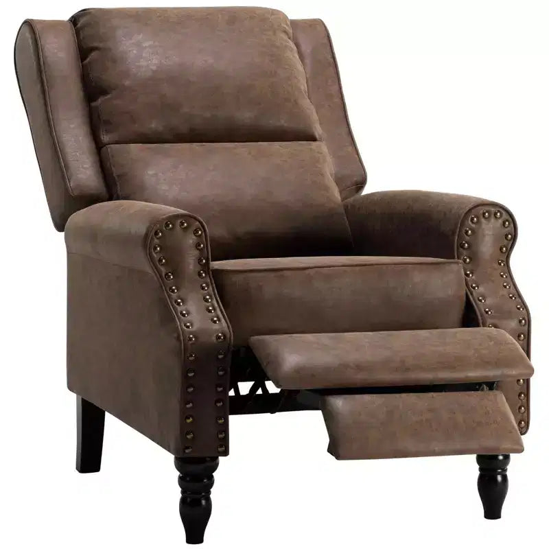 Fauteuil inclinable MAYEERTY en similicuir, couleur café, avec dossier inclinable, design ergonomique pour salon, chambre à coucher ou VR