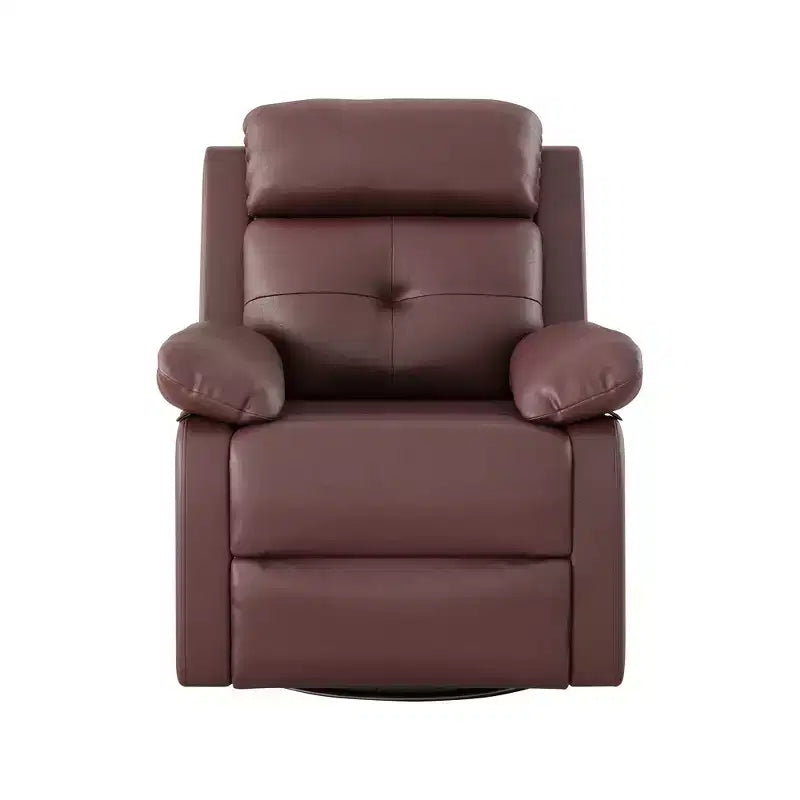 Fauteuil inclinable pivotant et à bascule petit MAYEERTY marron, design compact pour femmes, convient aux chambres et salons