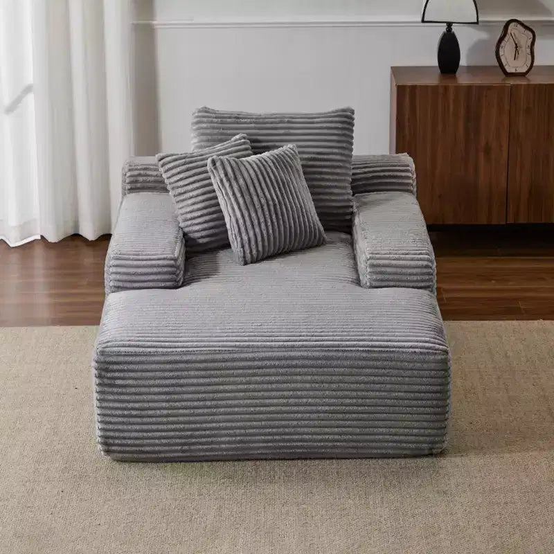 Canapé-lit futon moderne surdimensionné Okak avec accoudoirs et coussins, canapé rembourré à assise profonde pour salon