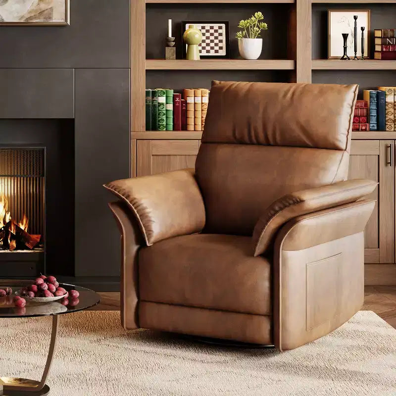 Fauteuil Berçant InclinableFauteuil Inclinable pour Adultes, Fauteuil de Maternité Glider Inclinable en Tissu Rembourré avec Accoudoirs Double Couche pour Chambre à CoucherSalon