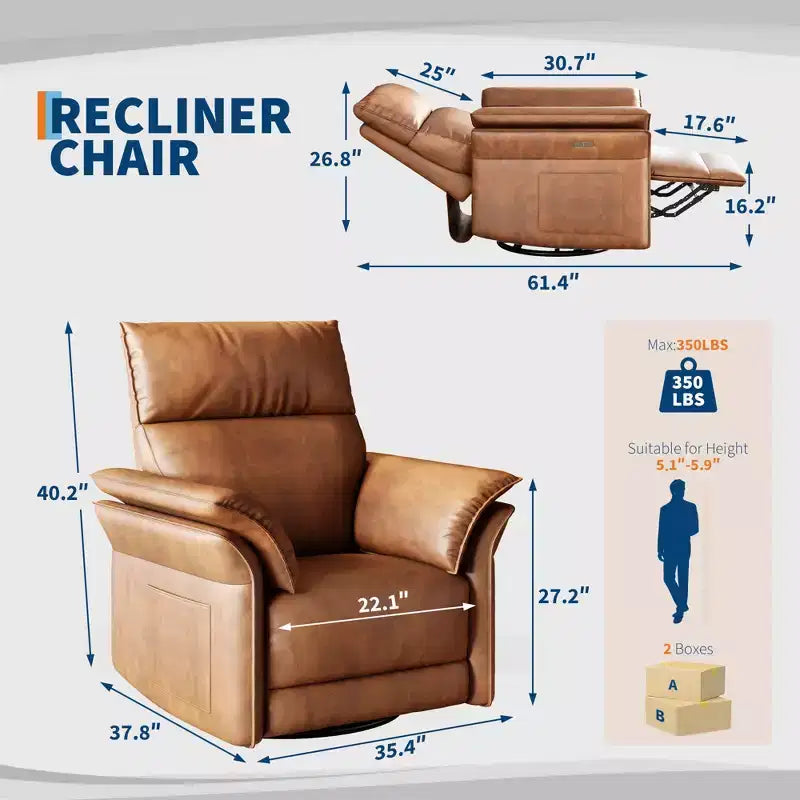 Fauteuil Berçant InclinableFauteuil Inclinable pour Adultes, Fauteuil de Maternité Glider Inclinable en Tissu Rembourré avec Accoudoirs Double Couche pour Chambre à CoucherSalon