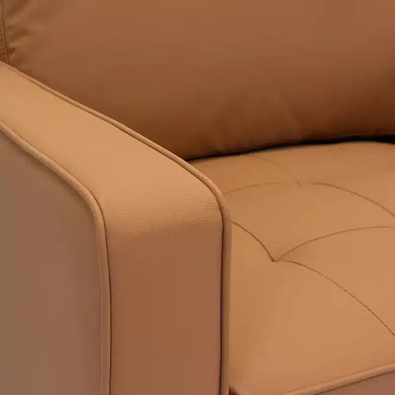 Tree City - Fauteuil d'appoint carré capitonné en similicuir 32'' - Chaise moderne pour salon, chambre, bureau et petits espaces