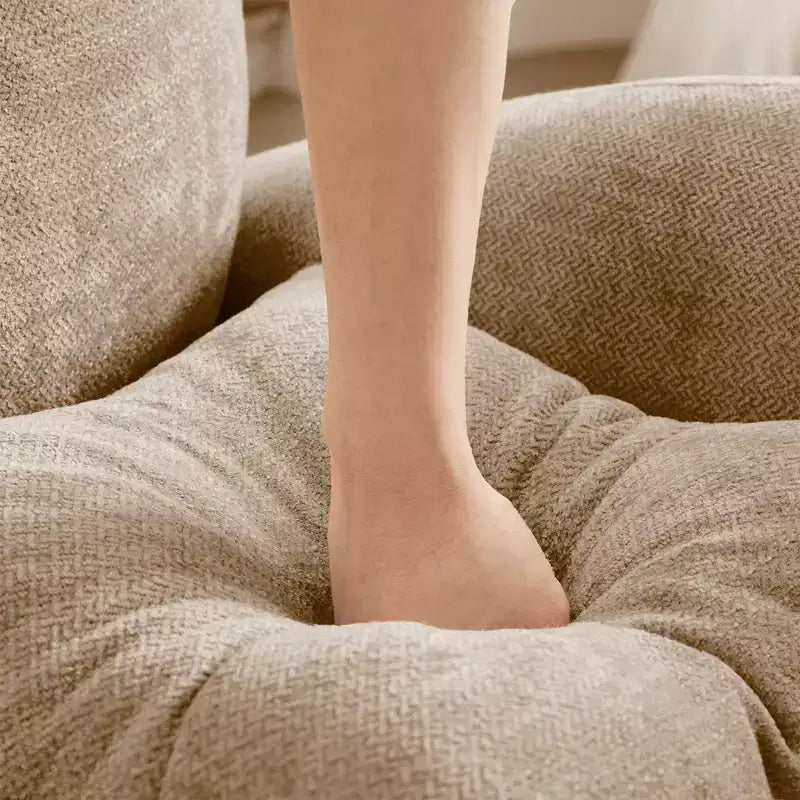 Canapé d'angle en chenille "Cloud" - Mousse haute densité capitonnée, accoudoirs ergonomiques, parfait pour une chambre ou un petit salon
