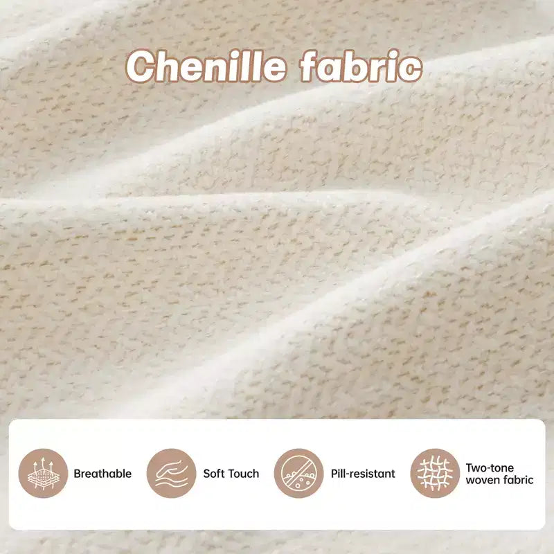 Canapé d'angle en chenille "Cloud" - Mousse haute densité capitonnée, accoudoirs ergonomiques, parfait pour une chambre ou un petit salon