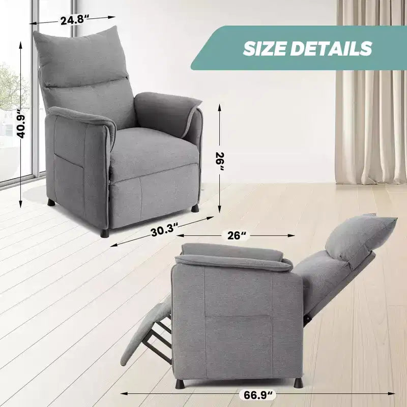 Fauteuil inclinable électrique avec massage et chauffage, fauteuil inclinable individuel réglable, fauteuil de cinéma maison pour salon/bureau
