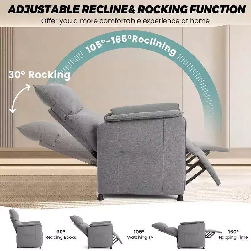 Fauteuil inclinable électrique avec massage et chauffage, fauteuil inclinable individuel réglable, fauteuil de cinéma maison pour salon/bureau