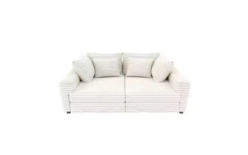 EHMKNP 102.4 Canapé 4 places en velours côtelé, avec oreillers moelleux, fauteuil de salon convertible à assise profonde pour salon, chambre, appartement, bureau