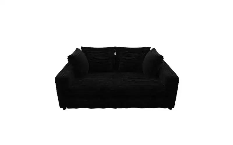 EHMKNP 102.4 Canapé 4 places en velours côtelé, avec oreillers moelleux, fauteuil de salon convertible à assise profonde pour salon, chambre, appartement, bureau