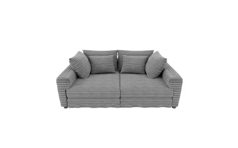 EHMKNP 102.4 Canapé 4 places en velours côtelé, avec oreillers moelleux, fauteuil de salon convertible à assise profonde pour salon, chambre, appartement, bureau