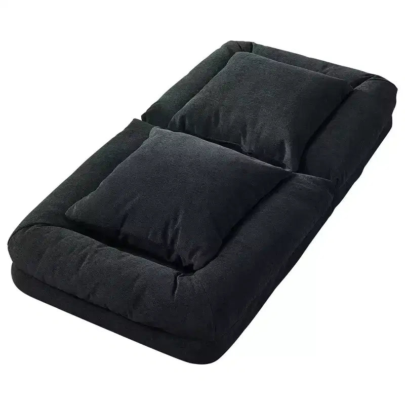 Canapé-lit paresseux réglable 5 positions GustoWave 64.9'', lit pour chien humain rembourré pour adultes et animaux de compagnie, chaise longue de sol pliable