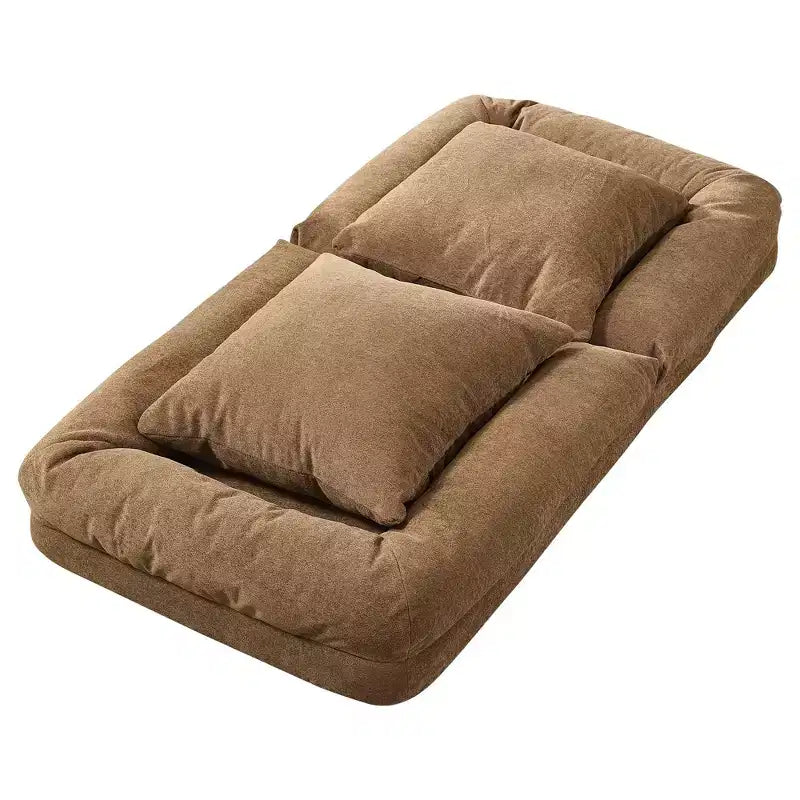 Canapé-lit paresseux réglable 5 positions GustoWave 64.9'', lit pour chien humain rembourré pour adultes et animaux de compagnie, chaise longue de sol pliable