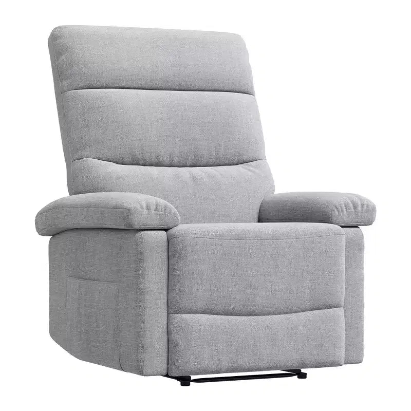 Fauteuil inclinable COZONY pour adultes, fauteuil inclinable manuel en tissu avec poche latérale, canapé simple ergonomique réglable pour petit salon, chambre de bébé, chambre à coucher