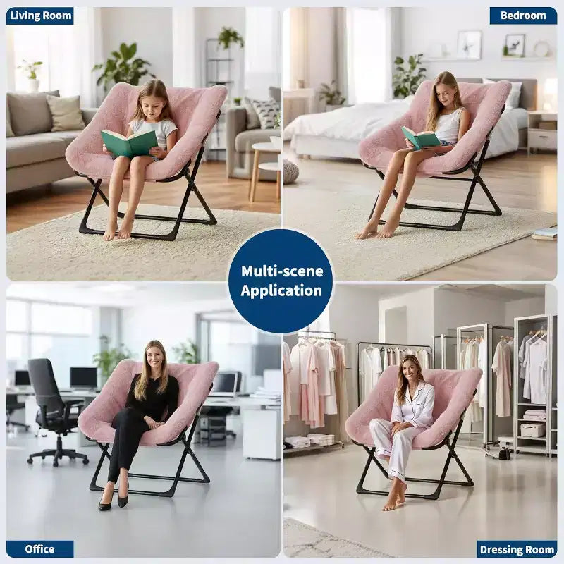 Fauteuil paresseux avec revêtement en fourrure de lapin en peluche, fauteuil de salon ultra-confortable et douillet pour salon, siège de détente d'intérieur doux, pour la maison