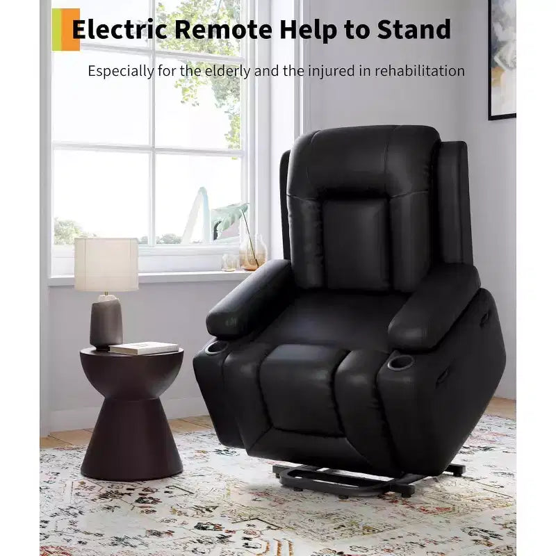 Fauteuil inclinable, Fauteuil de cinéma maison avec soutien lombaire, Canapé inclinable en similicuir PU, Fauteuil inclinable pour personnes âgées pour salon, Bordeaux