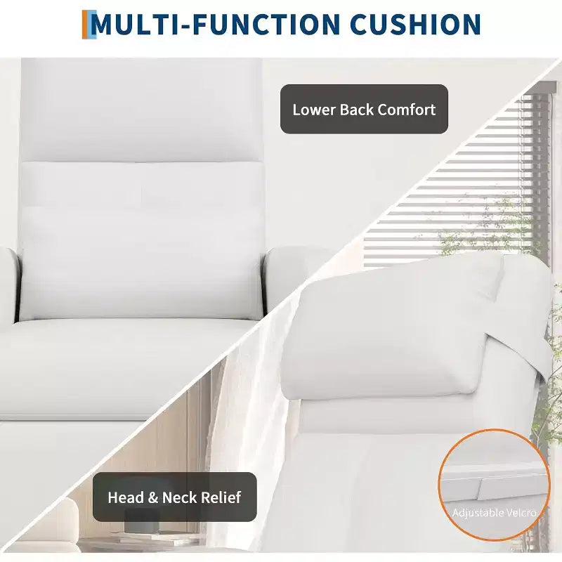 Fauteuil inclinable électrique ergonomique - Fonctions massage et chauffage, inclinable électrique réglable, canapé simple en cuir PU rembourré (Utilisation en salon)