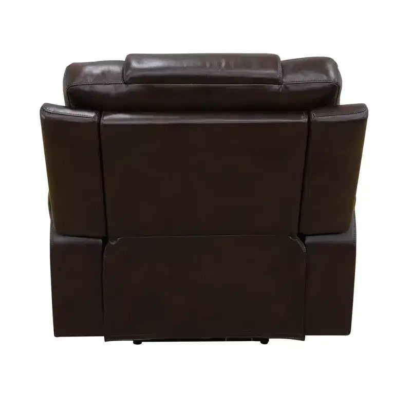Fauteuil inclinable électrique MAYEERTY, fauteuil relax en cuir avec port de chargement USB, dossier réglable pour salon, marron