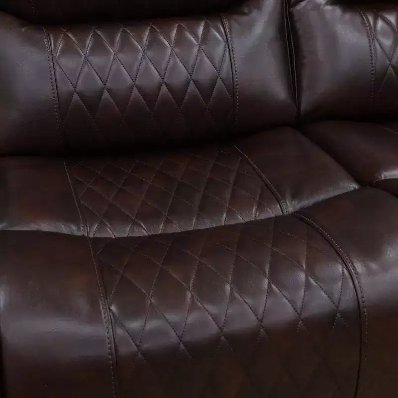 Fauteuil inclinable électrique MAYEERTY, fauteuil relax en cuir avec port de chargement USB, dossier réglable pour salon, marron