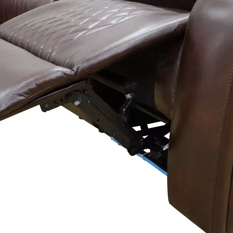 Fauteuil inclinable électrique MAYEERTY, fauteuil relax en cuir avec port de chargement USB, dossier réglable pour salon, marron