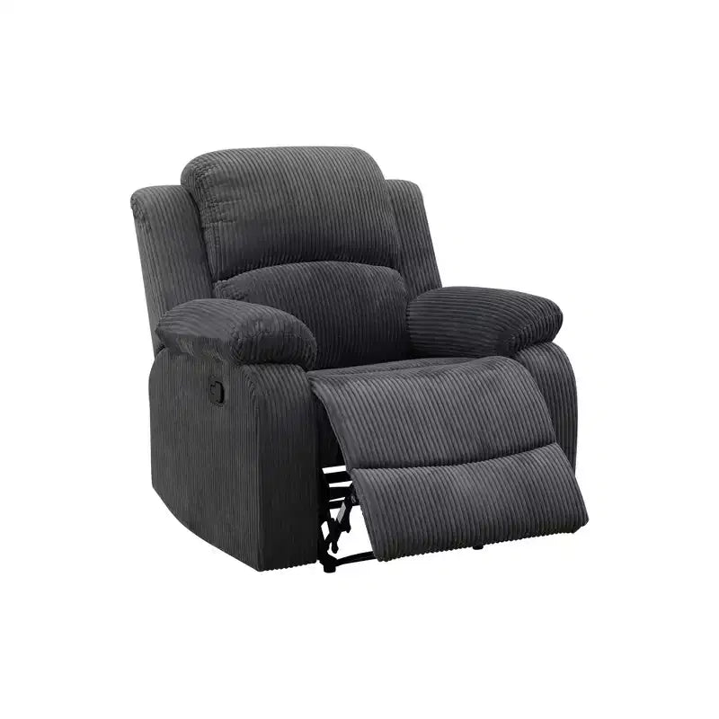 MAYEERTY Fauteuil inclinable électrique, Fauteuil inclinable manuel en tissu avec dossier réglable pour salon, Gris foncé