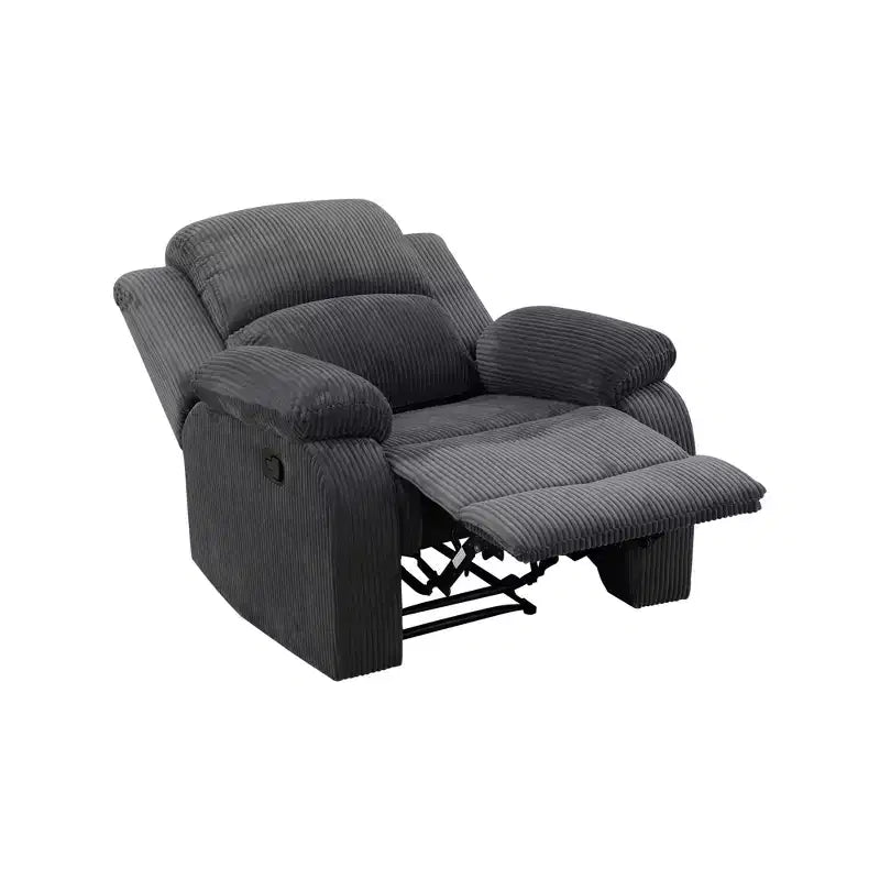 MAYEERTY Fauteuil inclinable électrique, Fauteuil inclinable manuel en tissu avec dossier réglable pour salon, Gris foncé