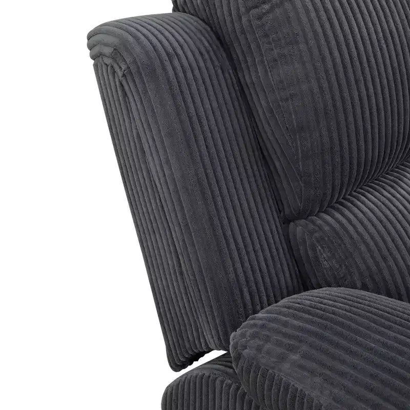 MAYEERTY Fauteuil inclinable électrique, Fauteuil inclinable manuel en tissu avec dossier réglable pour salon, Gris foncé