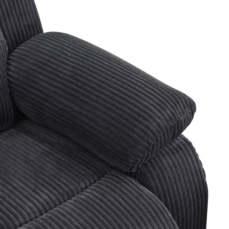MAYEERTY Fauteuil inclinable électrique, Fauteuil inclinable manuel en tissu avec dossier réglable pour salon, Gris foncé