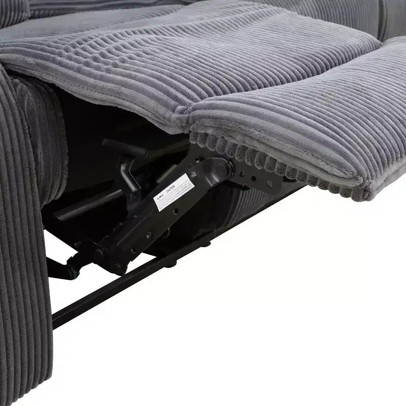 MAYEERTY Fauteuil inclinable électrique, Fauteuil inclinable manuel en tissu avec dossier réglable pour salon, Gris foncé