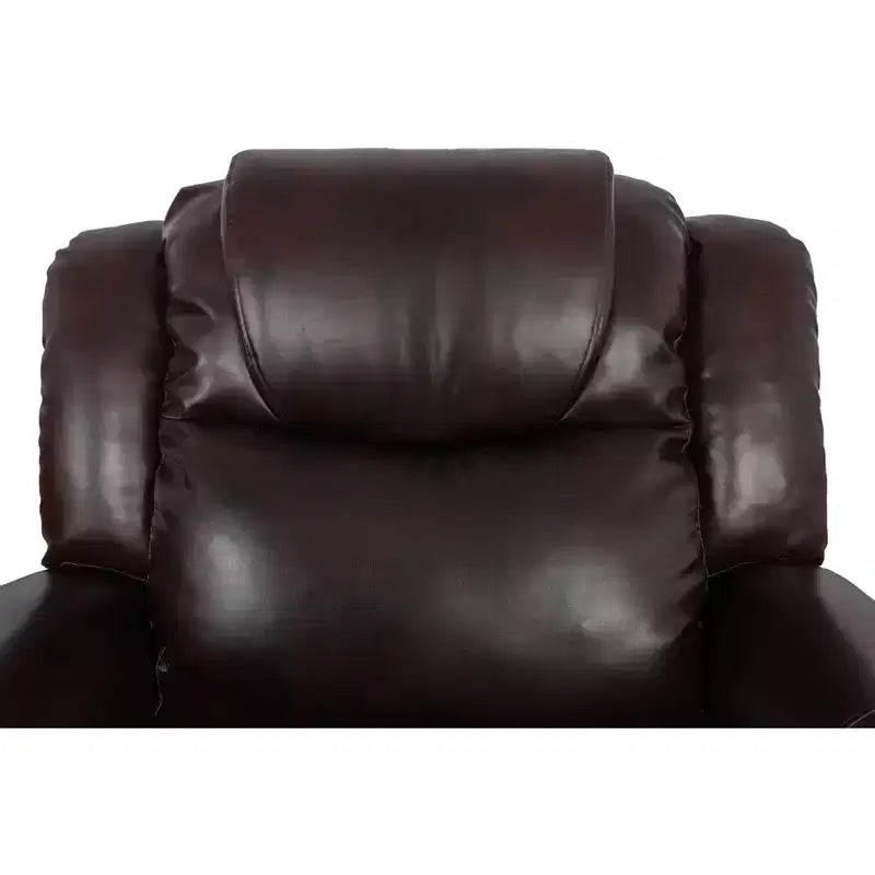 Fauteuil inclinable MAYEERTY, fauteuil inclinable en cuir respirant avec dossier réglable pour salon, expresso