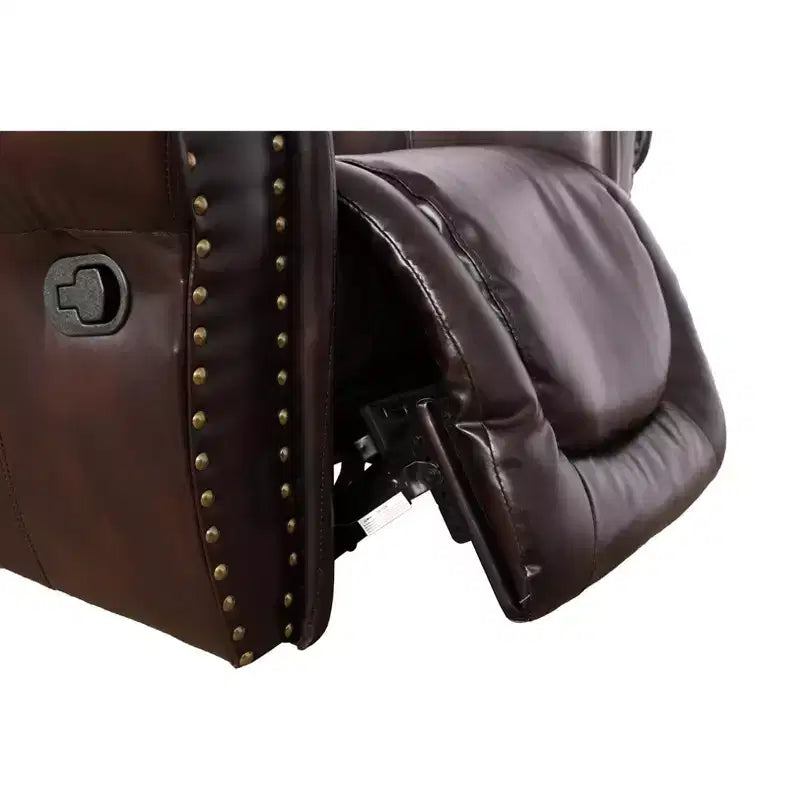 Fauteuil inclinable MAYEERTY, fauteuil inclinable en cuir respirant avec dossier réglable pour salon, expresso