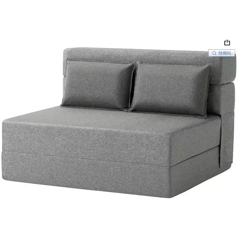 Canapé-lit pliant et fauteuil convertible 4-en-1, Causeuse dépliable de 203 cm avec oreiller, Canapé de sol capitonné pour Salon, Chambre, Chambre d'amis