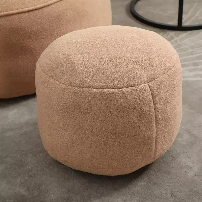 Pouf poire, Fauteuil poire avec garnissage en mousse haute densité et repose-pieds, Fauteuil d'appoint moderne avec ottoman