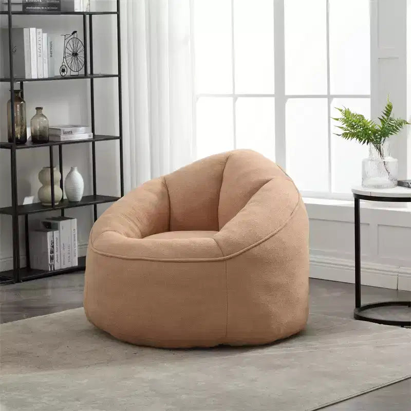 Pouf poire, Fauteuil poire avec garnissage en mousse haute densité et repose-pieds, Fauteuil d'appoint moderne avec ottoman