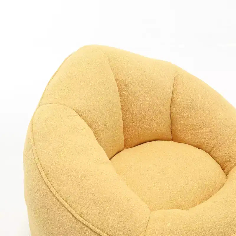 Pouf poire, Fauteuil poire avec garnissage en mousse haute densité et repose-pieds, Fauteuil d'appoint moderne avec ottoman