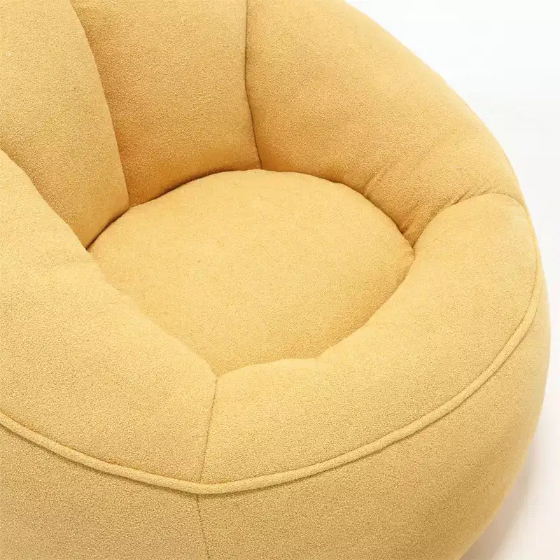 Pouf poire, Fauteuil poire avec garnissage en mousse haute densité et repose-pieds, Fauteuil d'appoint moderne avec ottoman
