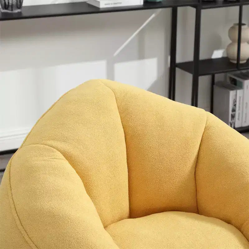 Pouf poire, Fauteuil poire avec garnissage en mousse haute densité et repose-pieds, Fauteuil d'appoint moderne avec ottoman